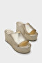 Marta Platform Metallic Single Strap Women's Slippers - 2