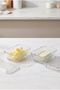 Frigo Set of 2 Transparent Glass Butter Containers 480Cc