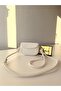 Women's White Mini Crossbody Shoulder Bag Knotted Leather Messenger Bag - 4