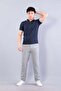 4623 striped modal fabric t-shirt with collar - 4