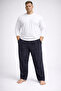 Men's plus size fleece single bottom with pockets