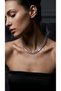 Steel Gold Color Waterway Women's Necklace with Elegant Stones and Stylish Design - 4