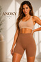 Anoky Model Seamless Butt and Inner Leg Recovery Sports Shorts Coffee Color