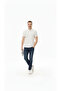 Men's Pique Fabric Buttoned Collar Regular Fit Casual Short Sleeve T-Shirt - White - 4