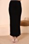Women's Trend Black Single Slit Long Pencil Skirt - 6