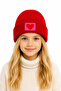 Red Children's and Youth Beret Pink Heart Punch Pattern Luxury Wool Hat Christmas Gift