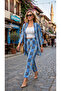 Blue Kimono and Trousers Set - 6