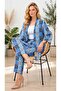 Blue Kimono and Trousers Set - 7