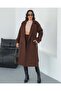 Premium Modern Bitter Brown Cashmere Coat