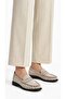 Olveni̇a Ecru Suede Women's Daily Comfortable Loafer Shoes - Non-Slip Sole Gathered Penny Moccasin - 2