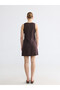 Trendlucky Oval Neck 100% Linen Mini Dress with a Difference - 4