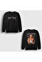 Unisex Black Poster Boxing Iron Mike Tyson Back Printed Sweatshirt 594113Tt