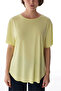 Lime Green Crew Neck Oversized Modal T-Shirt - 2