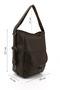 Women's Brown Long Strap Shoulder and Backpack - 3