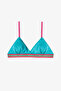 Girl's Turquoise Island Triangle Bikini Set - 2