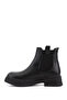 Women's Black Thick Heeled Chelsea Boots - 5