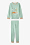 Boy's Green Turtle First 2-Piece Pajama Set - 2
