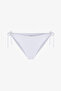 White Ava Textured Mid-Waist Bikini Bottom - 5