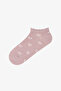 5 Pairs of Cotton Heart Patterned Ruffle Booties Socks - 4