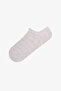 Shiny Blush Striped Glitter 3 Pairs Sneaker Socks - 4