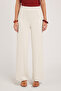 Women's Relax Fit Comfortable Cut Modal Fabric High Waist Wide Leg Stone Pants - 6