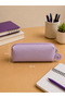 Lilac Pen Holder Single Compartment, Single Pocket Pencil Case, 20 cm - 2