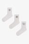 Black and White Animal World 3 Pair Socks