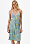 Mint Green Mama Blossom Openwork Patterned Lace Nightgown - 2