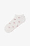 5 Pairs of Cotton Heart Patterned Ruffle Booties Socks - 3