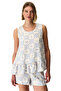 Blue Sun Kissed Gingham Patterned Athlete Pajama Top