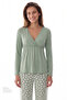 Yeşil Mama Polka Dot Patterned Long Sleeve Pants Pajama Set - 2