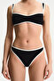 Black Nichole Minimal Slip Bikini Bottom - 3