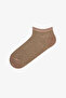 Dusty Rose Leopard Waves Jacquard 3 Pairs Booties Socks - 4