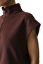 Brown Nura Half-Zip Short Sleeve Sweatshirt - 5