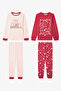 Girl's Friendmass Food Patterned Long Sleeve Cotton 2-Piece Pajama Set