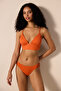 Brigett Chic Textured Orange Bikini Bottom - 4