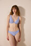 Nole Slip Textured Striped Bikini Bottom - 3