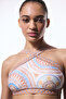 Della Ethnic Pattern Halter Neck Bikini Top
