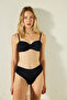 Basic Strapless Black Bikini Top - 2