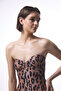 Clove Leopard Patterned Buckle Strapless Swimsuit - 3