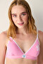 Removable Padded Soft Triangle Triangle Pink Bra - Sanrio Collection - 2