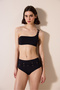 Danny One Shoulder Black Bikini Top - 6