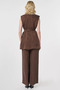 100% Lyocell Vest Suit Chocolate - 4
