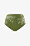 Wild Green Embroidered Bikini Bottom - 5