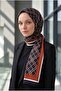 Plaid Patterned Black - Burgundy Colored 75X195 Non-Shedding Shawl - 5