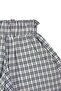 Unisex Ecru Black Plaid Piece Set with Shirt and Shorts - 8