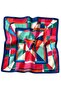 Modern Geometric Pattern Coral-Green Soft Bandana Scarf 50X50 cm - 4