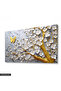 White Flowers Gold Tree Butterfly Detail One Piece Canvas - Canvas Painting - 3