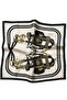 Horse Pattern Black-Cream Soft Scarf 90X90 cm - 5