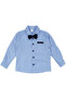 Boy's Navy Blue Shirt Suit with Bow Tie and Straps - 4